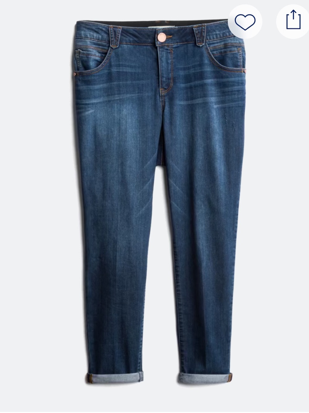 Democracy Ab-solution Dark Wash Cuffed Skinny Ankle Jeans